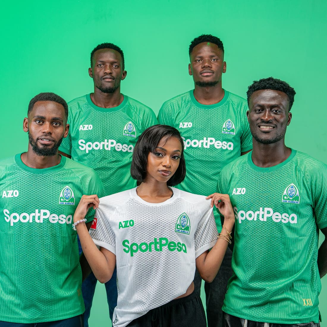 Supporters in the Gor Mahia 26/27 home and away jerseys